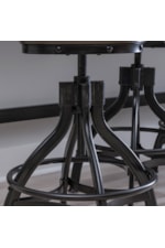 Powell Hawkford Industrial Hawkford Adjustable Height Backless Stool - Set of 2