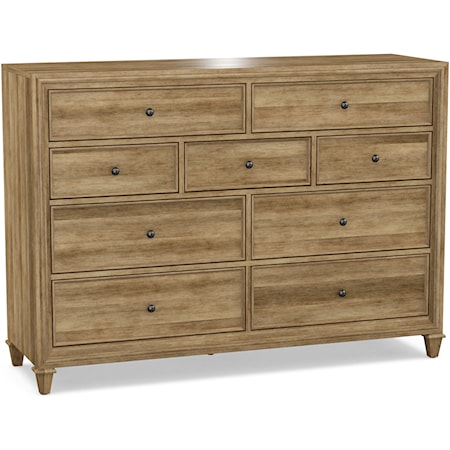 Transitional 9-Drawer Mule Chest with Soft-Close Drawers