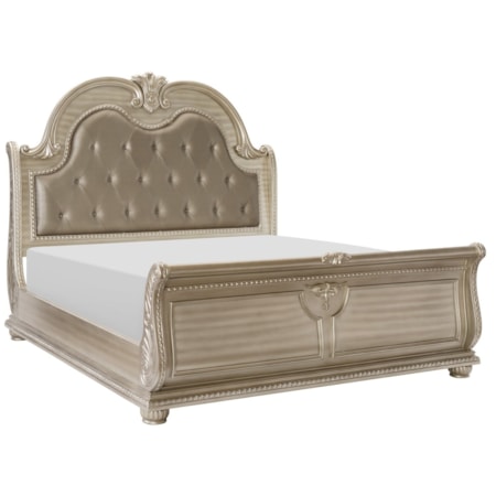 Queen Upholstered Sleigh Bed