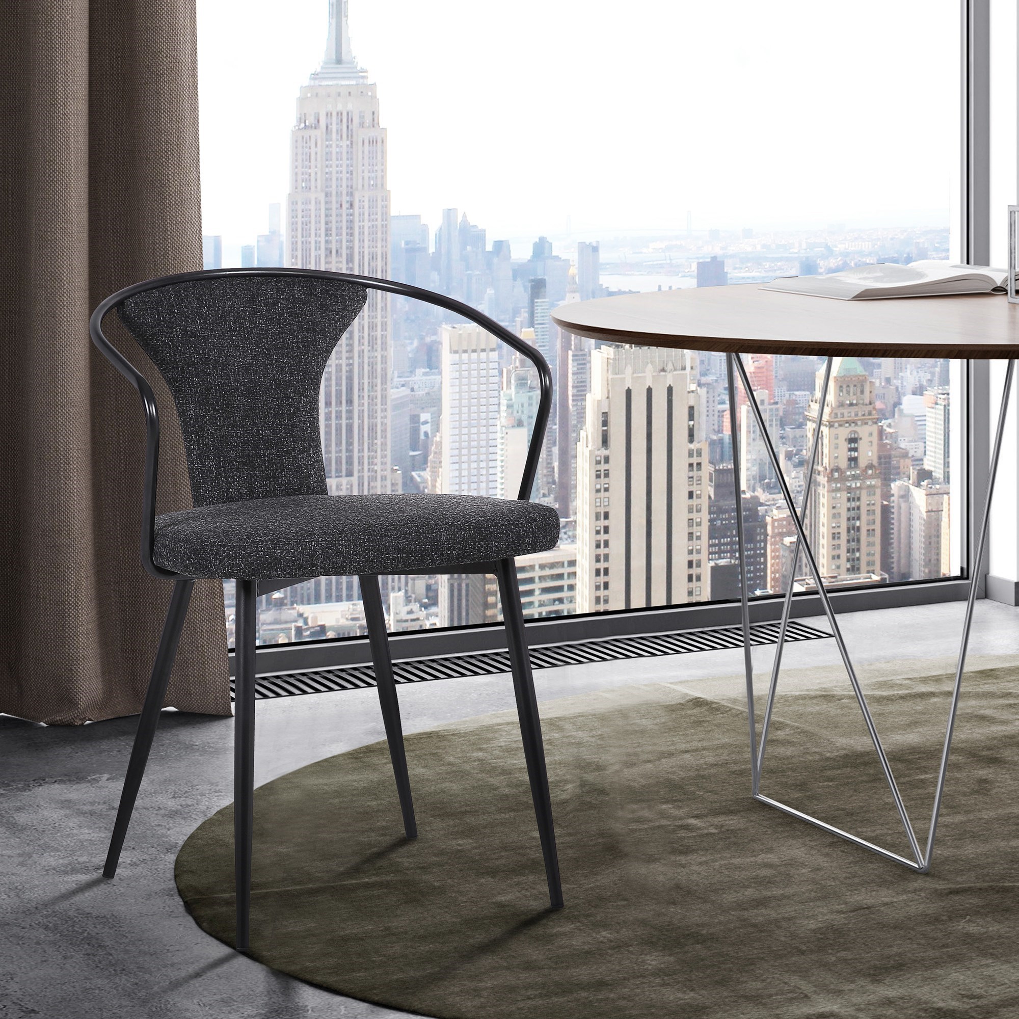 Armen Living Francis Upholstered Dining Chair