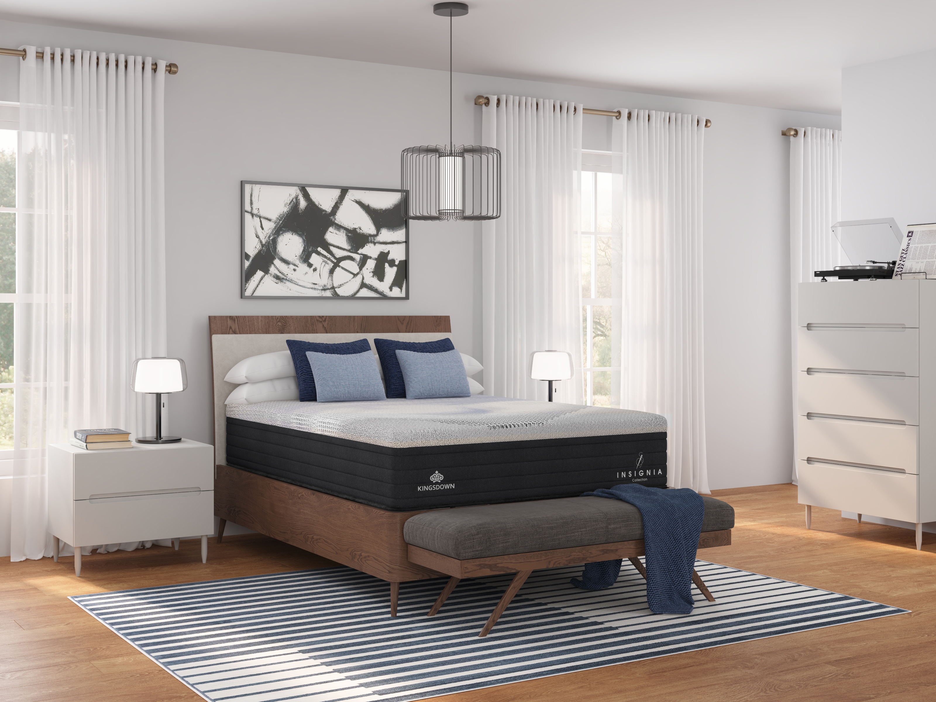 Twin Insignia Seaport Blue Firm Hybrid