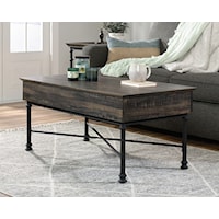 Industrial Lift-Top Coffee Table with Storage