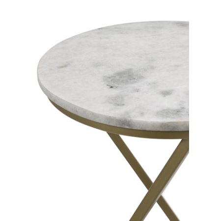 Malthe Marble Top Accent Side and