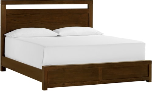 Contemporary Queen Panel Bed with Dual USB Ports
