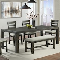 Contemporary Dining Table with Leaf