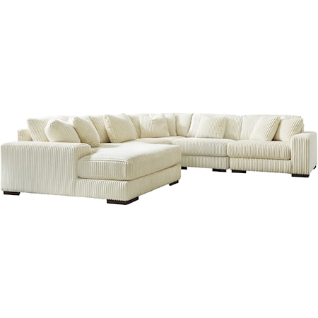 Contemporary 5-Piece Sectional Sofa with Left Facing Chaise