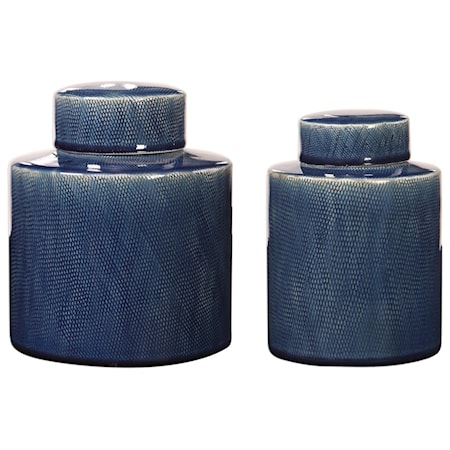 Saniya Blue Containers, S/2