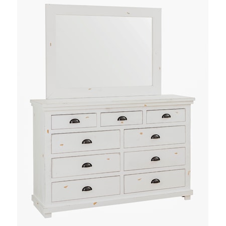 Drawer Dresser & Mirror