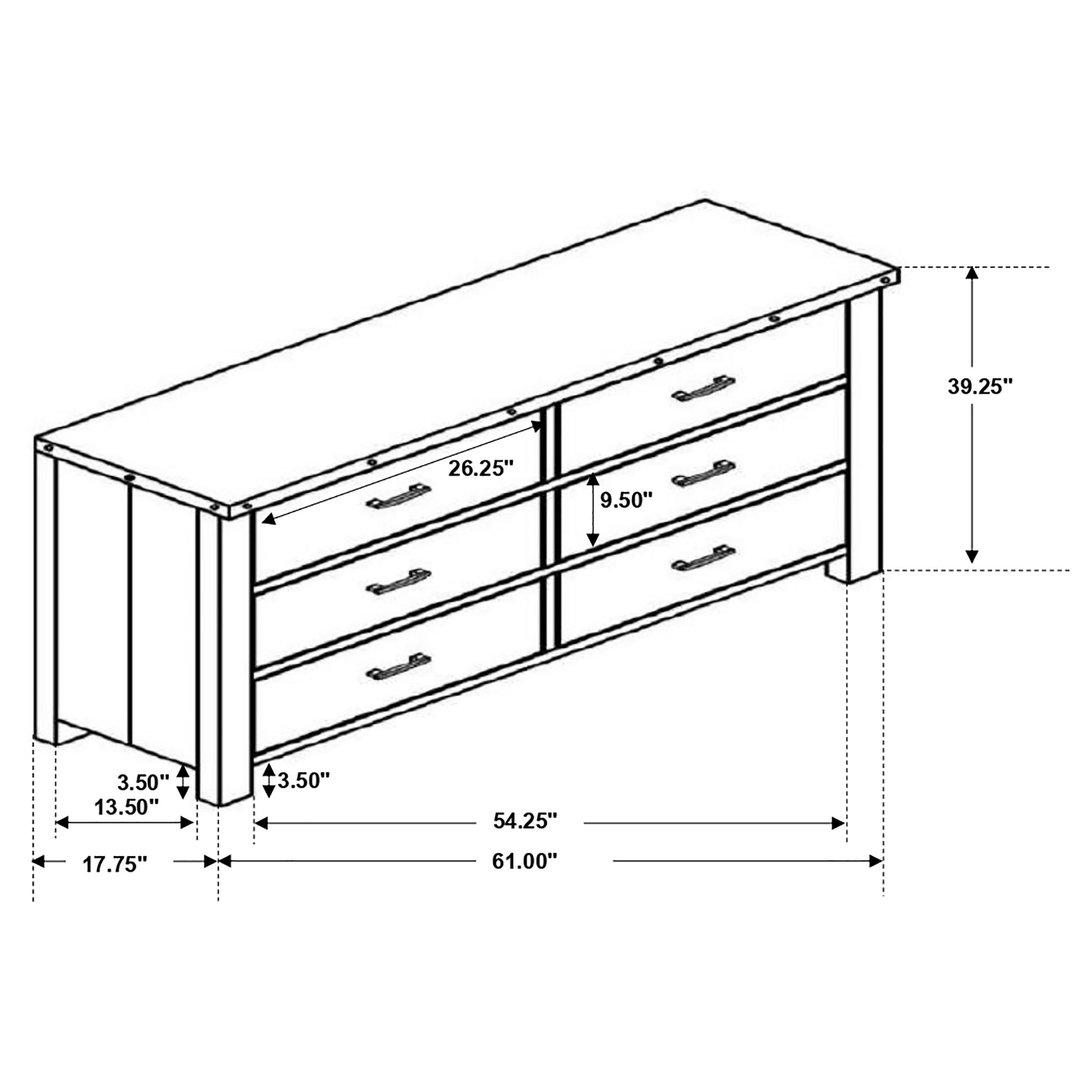 Sembene 6-drawer Dresser-Color