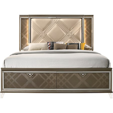 King Bed (Storage & LED)