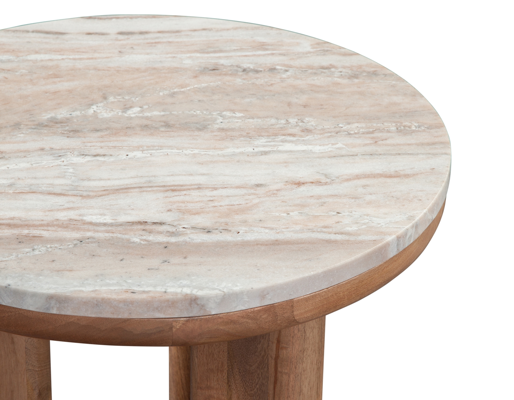 Steve Silver Sidney 22" Round Marble-Top End Table