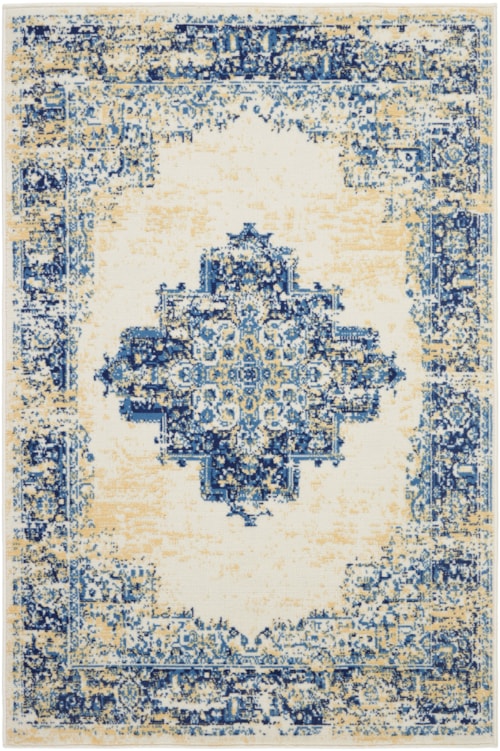 3'9" x 5'9" White Rectangle Rug
