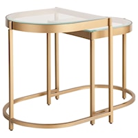 Contemporary Glass Top End Table