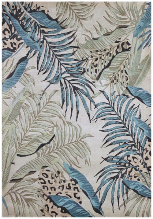 Sparta 3183 Ivory/Blue Leopard Area Rug