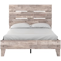 Rustic Full Platform Bed with Headboard