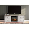 Ashley Signature Design Willowton 72" TV Stand with Electric Fireplace