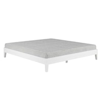 Nix Contemporary King Platform Bed - White