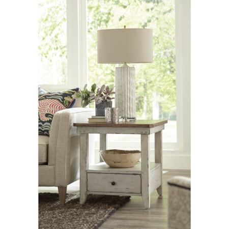 Rectangular Drawer End Table