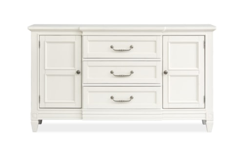 Farmhouse Dining Room Buffet with Concealed Storage