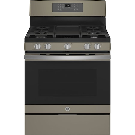 GE 30" Freestanding Gas Convection Range with No Preheat Air Fry Slate