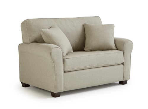 Transitional Chair and a Half with Twin Sleeper