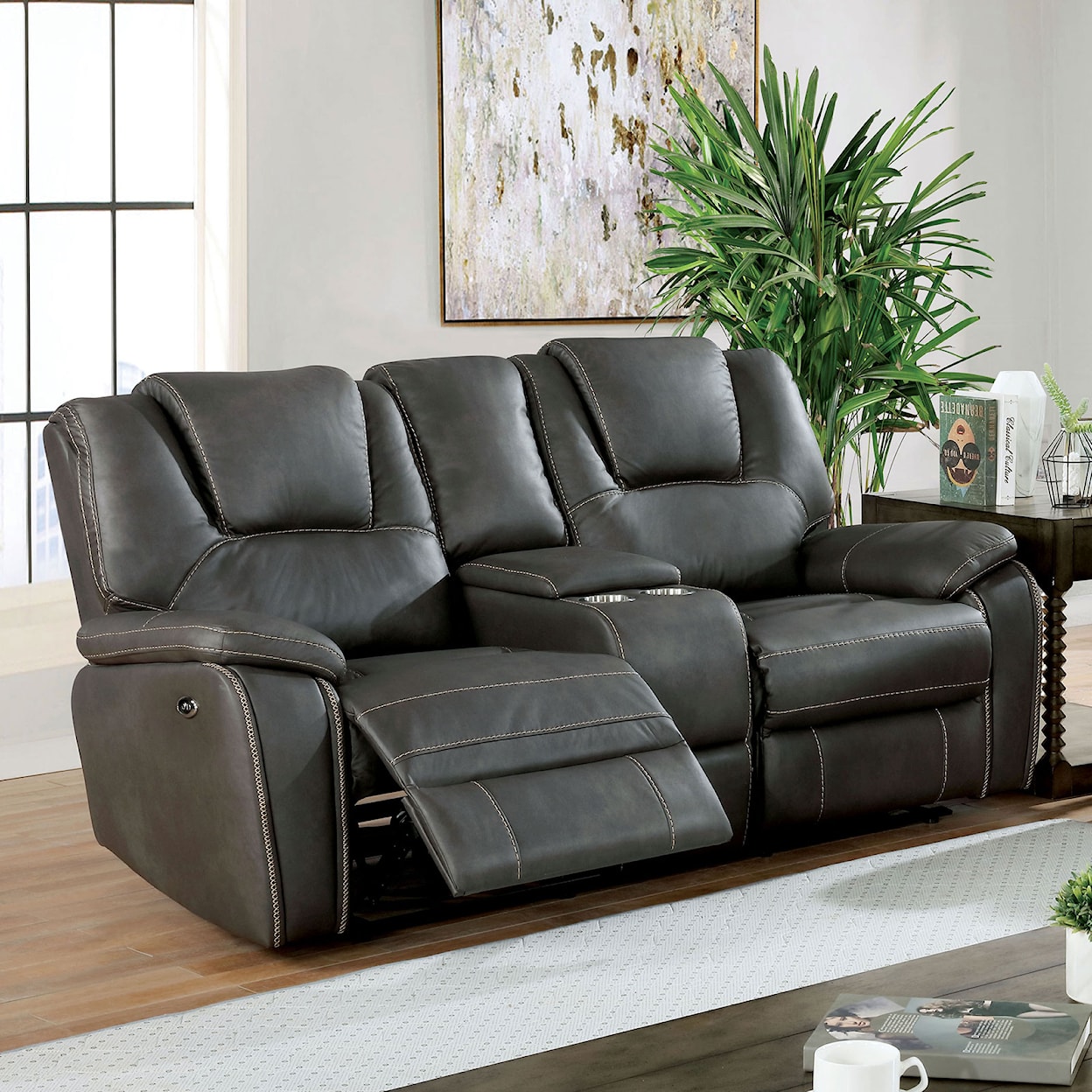 Furniture of America Ffion Power Loveseat