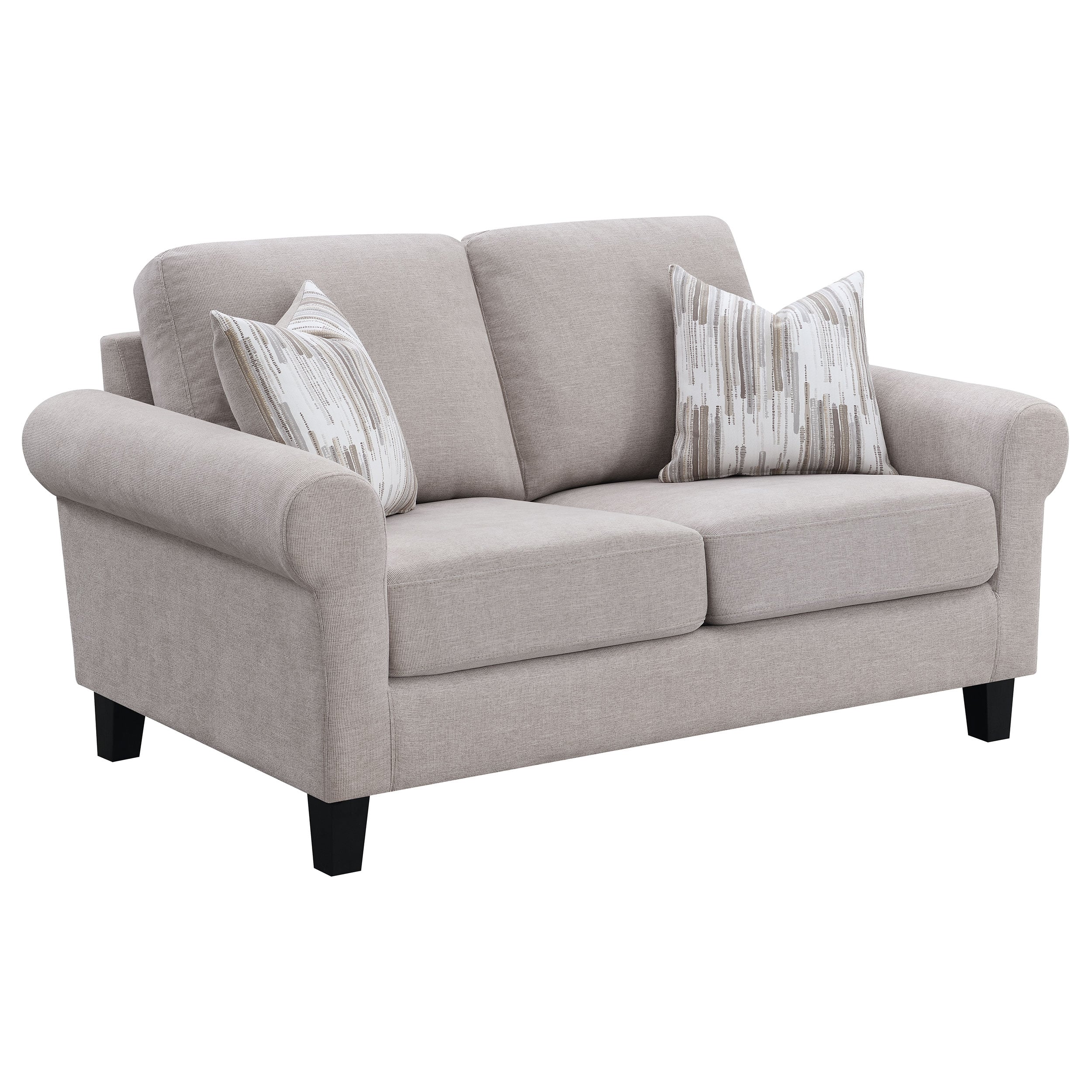 Nadine Arm Loveseat Oatmeal