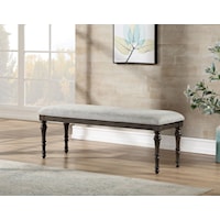 Transitional Upholstered Dining Bench