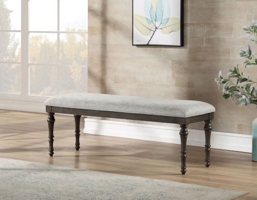 Transitional Upholstered Dining Bench