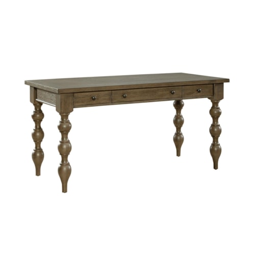 Transitional 3-Drawer Writing Desk with Dovetail Construction