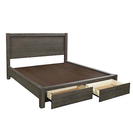 Twin Storage Panel Bed