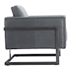 Moe's Home Collection Luxley Luxley Club Chair Lava Grey Leather