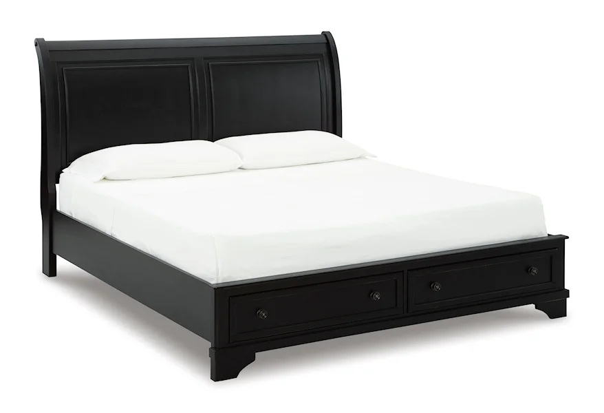 Chylanta Queen Sleigh Storage Bed by Signature Design by Ashley at Z & R Furniture