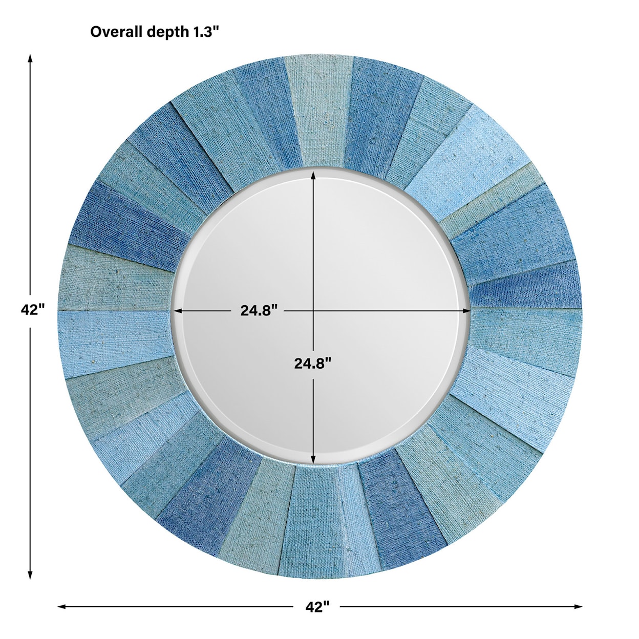 Uttermost Isle Isle Aqua Round Mirror