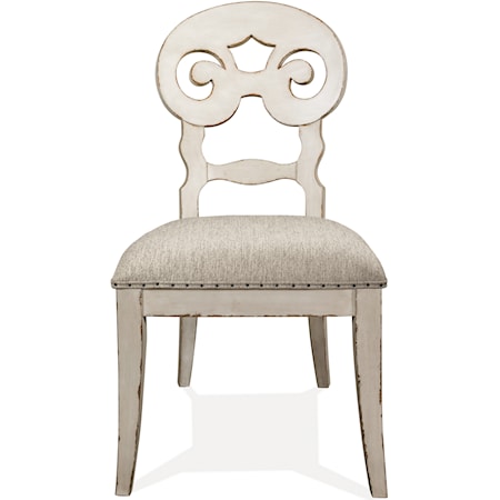 Scroll Back Upholstered Side Chair