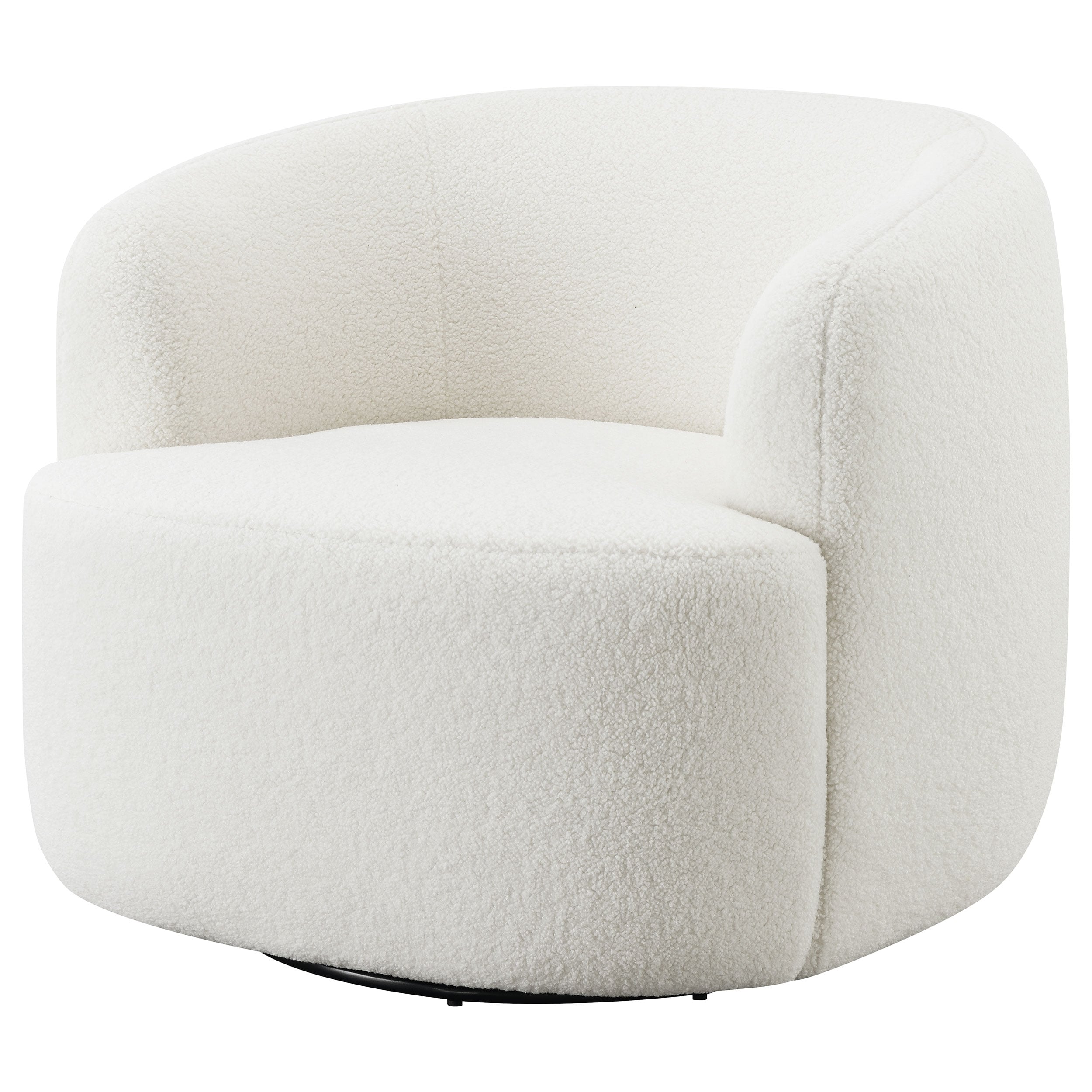 Hudson Faux Sheepskin Swivel Chair