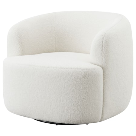 Hudson Faux Sheepskin Swivel Chair