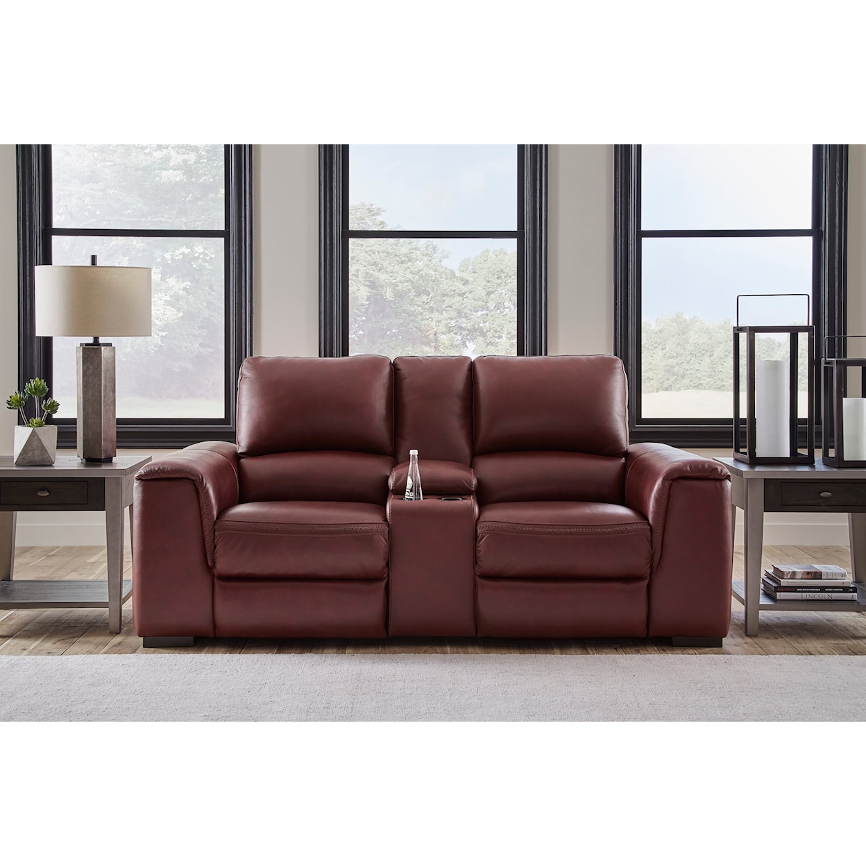 Signature Design Alessandro Power Reclining Loveseat with Console