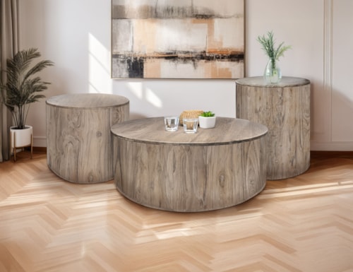 Modern Rustic 3-Piece Occasional Set