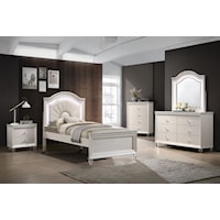 Contemporary Glam 4-Piece Twin Bedroom Set