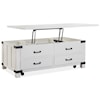 Magnussen Home Harper Springs Occasional Tables Lift Top Storage Cocktail Table w/Casters