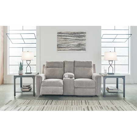 DBL REC PWR Loveseat w/Console