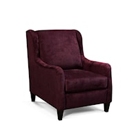 Transitional Accent Chair with Slope Arms