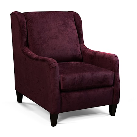 Transitional Accent Chair with Slope Arms