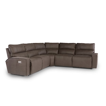 Power 4-Seat Sectional Sofa w/ HR &amp; Lumbar