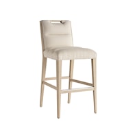 Contemporary Greer Channeled Upholstered Bar Stool