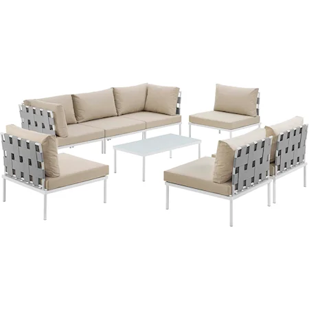 Outdoor 8 Piece Sectional Sofa Set