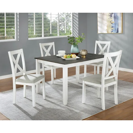 Traditional 5-Piece Dining Table Set