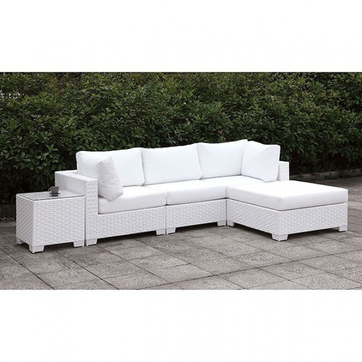 Furniture of America - FOA Somani L-Sectional + End Table