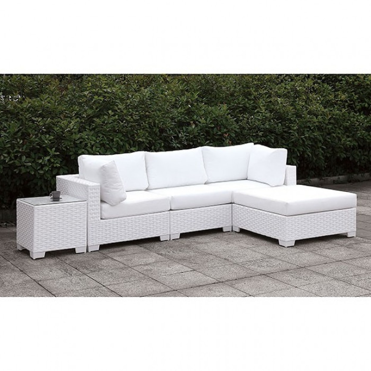 Furniture of America Somani L-Sectional + End Table